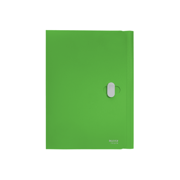 Carpeta polipropileno 3 solapas y cierre broche giratorio a4 recycle verde leitz 46220055