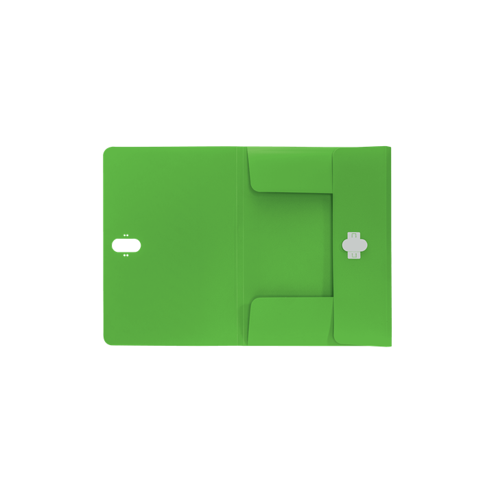 Carpeta polipropileno 3 solapas y cierre broche giratorio a4 recycle verde leitz 46220055