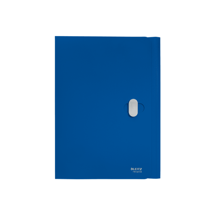 Carpeta polipropileno 3 solapas y cierre broche giratorio a4 recycle azul leitz 46220035