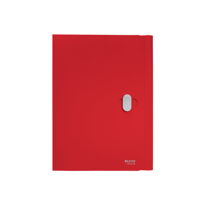 Carpeta polipropileno 3 solapas y cierre broche giratorio a4 recycle rojo leitz 46220025