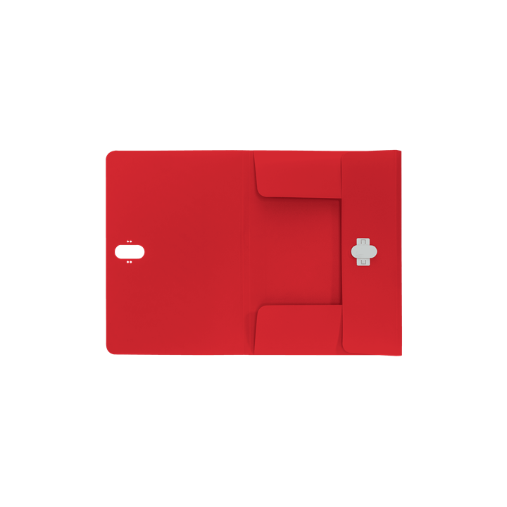 Carpeta polipropileno 3 solapas y cierre broche giratorio a4 recycle rojo leitz 46220025
