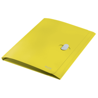 Carpeta polipropileno 3 solapas y cierre broche giratorio a4 recycle amarillo leitz 46220015