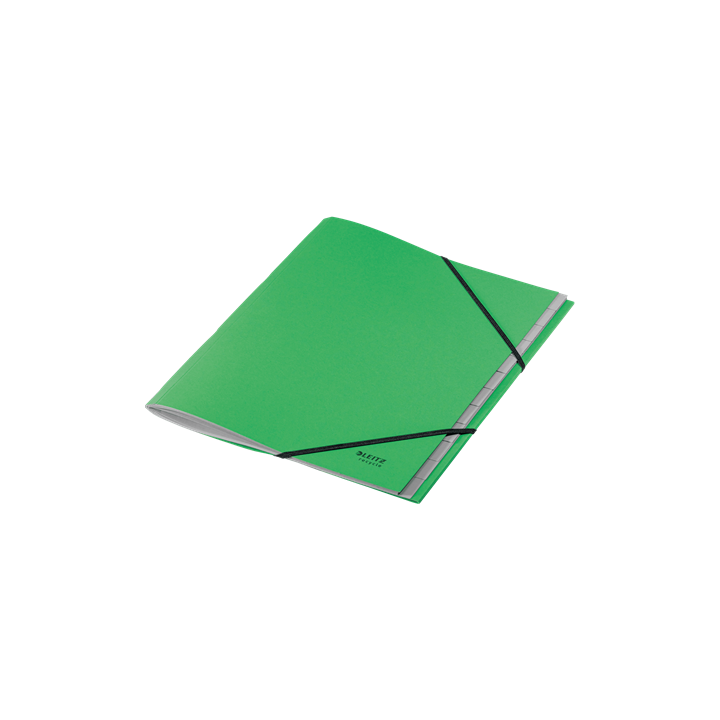 Carpeta clasificadora de carton 12 posiciones a4 recycle 100% verde leitz 39150055