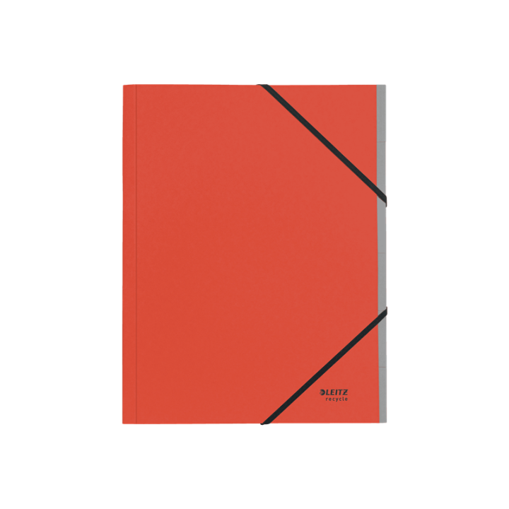 Carpeta clasificadora de carton 6 posiciones a4 recycle 100% rojo leitz 39140025
