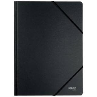 Carpeta de carton con gomas y sin solapas a4 recycle 100% negro leitz 39080095