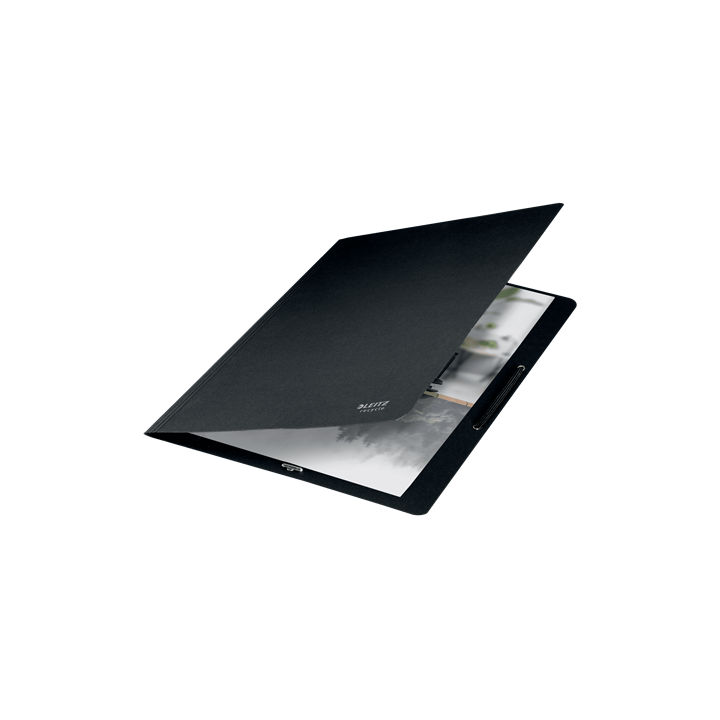 Carpeta de carton con gomas y sin solapas a4 recycle 100% negro leitz 39080095