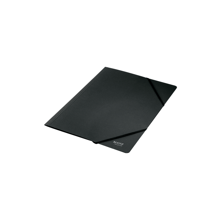 Carpeta de carton con gomas y sin solapas a4 recycle 100% negro leitz 39080095