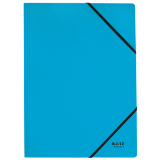 Carpeta de carton con gomas y sin solapas a4 recycle 100% azul leitz 39080035