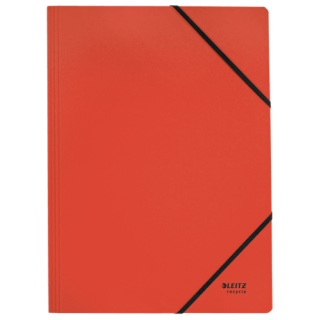 Carpeta de carton con gomas y sin solapas a4 recycle 100% rojo leitz 39080025