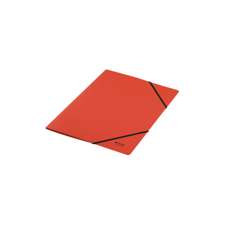 Carpeta de carton con gomas y sin solapas a4 recycle 100% rojo leitz 39080025