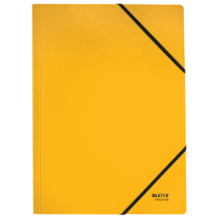 Carpeta de carton con gomas y sin solapas a4 recycle 100% amarillo leitz 39080015