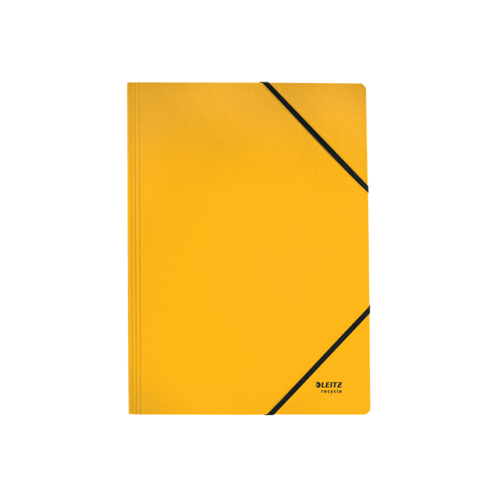 Carpeta de carton con gomas y sin solapas a4 recycle 100% amarillo leitz 39080015