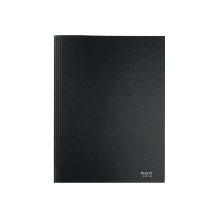 Carpeta carton 3 solapas a4 recycle 100% negro leitz 39060095