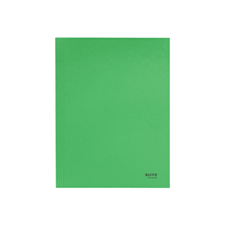 Carpeta carton 3 solapas a4 recycle 100% verde leitz 39060055