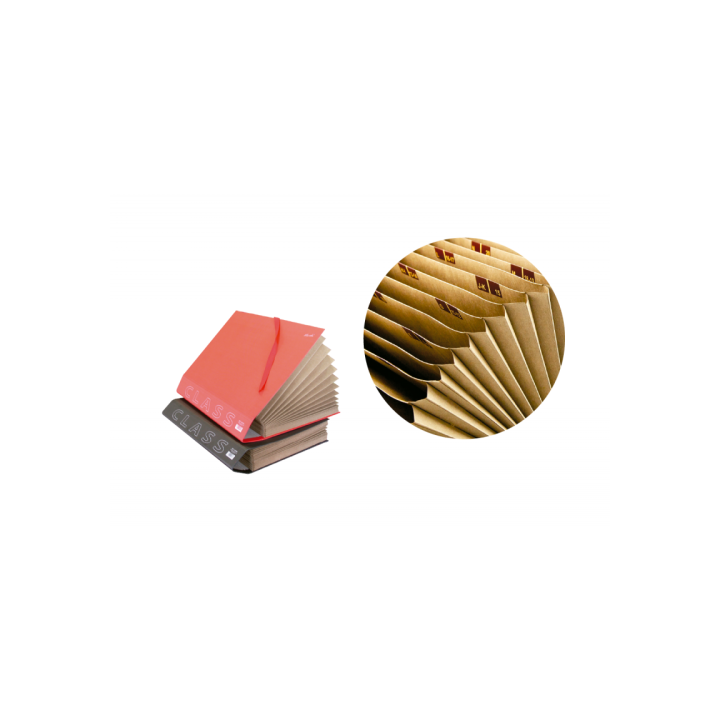 Carpeta acordeon fuelle folio carton forrado geltex plastificado burdeos mate mariola 0918bu