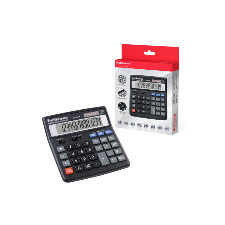 Calculadora de sobremesa dc-414 14 digitos erich krause 40414