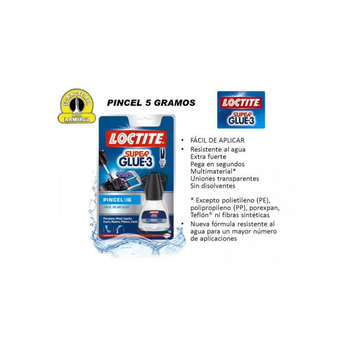 Adhesivo instantaneo superglue3 brush 5gr loctite 2640969