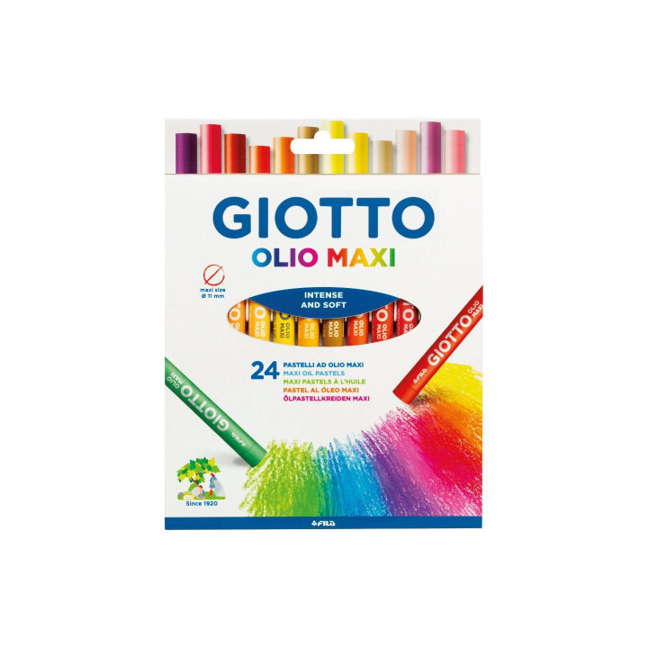 Estuche con asa giottode 24 barras de pintura óleo giotto f293800