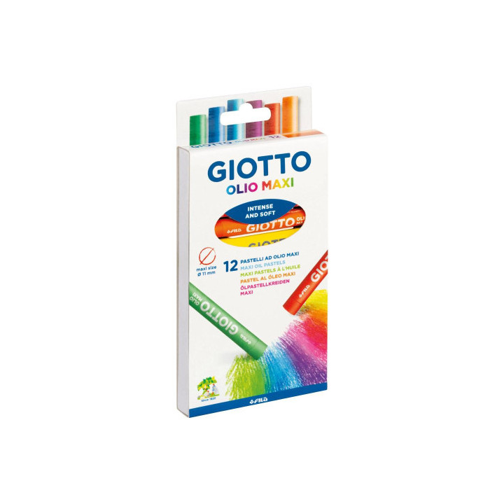 Estuche con asa de 12 barras pintura óleo giotto f293400