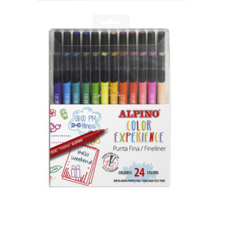 Estuche 24 rotuladores fine liner color experience alpino ar001039