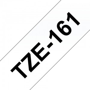 Brother tze161 cinta laminada generica de etiquetas - texto negro sobre fondo transparente - ancho 36mm x 8 metros