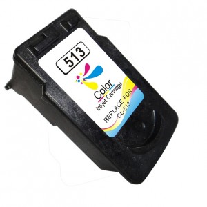 Canon cl513/cl511 color cartucho de tinta remanufacturado - muestra nivel de tinta - reemplaza 2971b001/2972b001