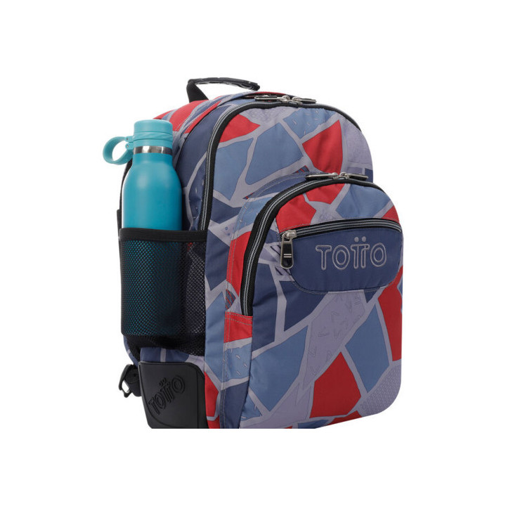 Mochila infantil gris y azul totto ma04eco029-2120n-2jg