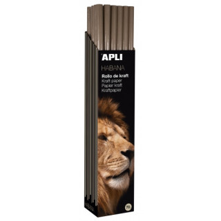 Apli Rollo de Papel Kraft - 70gr - Fibras Naturales - Alta Resistencia - Homogeneidad de Color - Ideal para Embalajes y Manuali