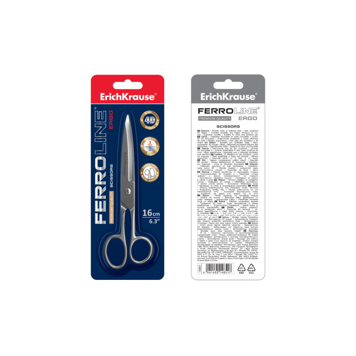 Blíster tijeras ferro 16 cm erich krause 14851