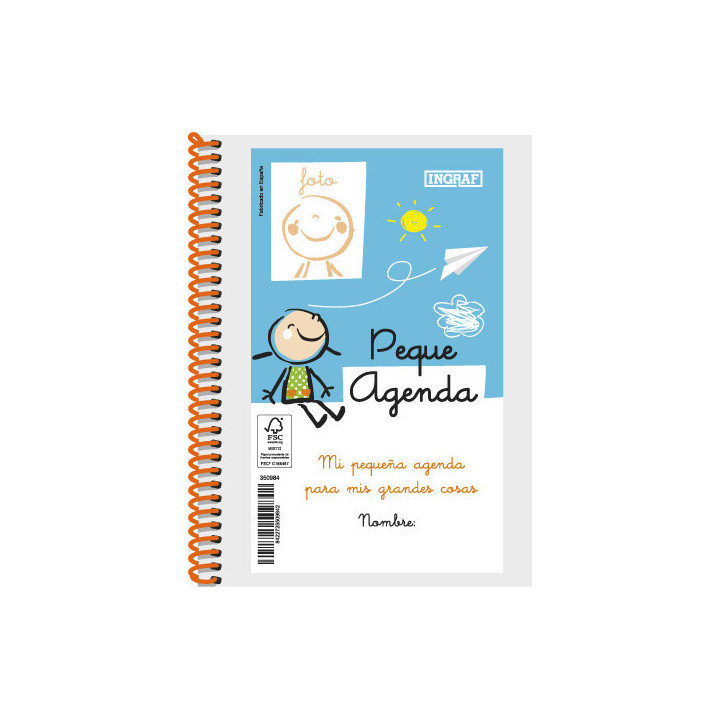 Agenda escolar peque 8º dia pagina tapa personalizable (atemporal) ingraf 350984