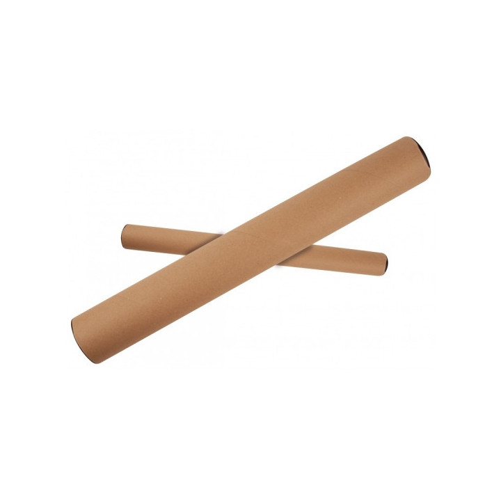 Apli Tubo de Carton para Documentos - Incluye Tapones de Plastico Negro - Apto para Tamaños A3/A2 - Ideal para Planos