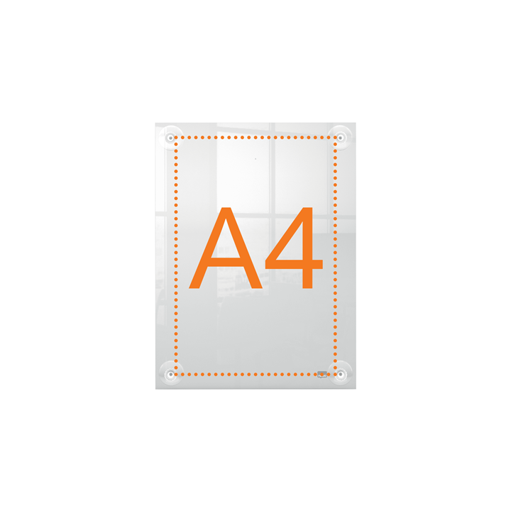 Portaposter acrílico transparente mural removible a4 nobo 1915600