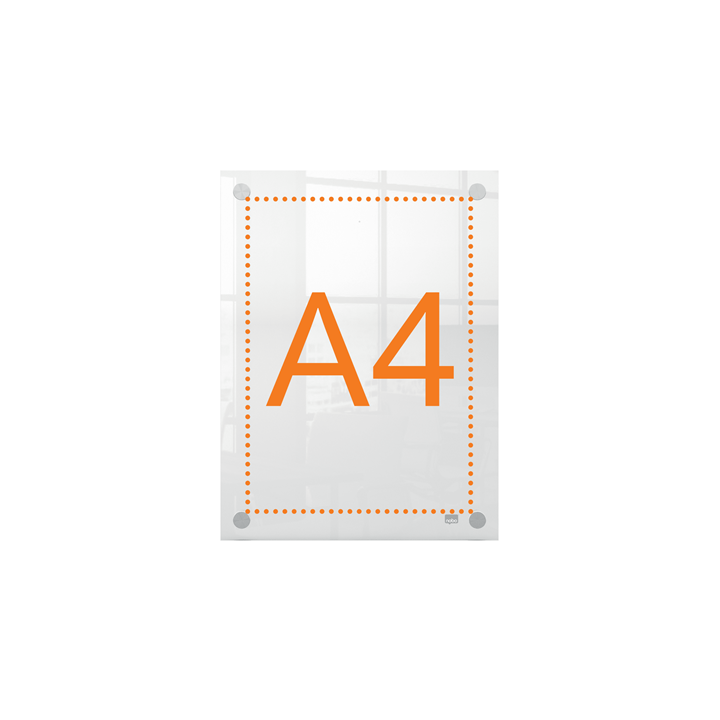 Portaposter acrílico transparente mural a4 nobo 1915591