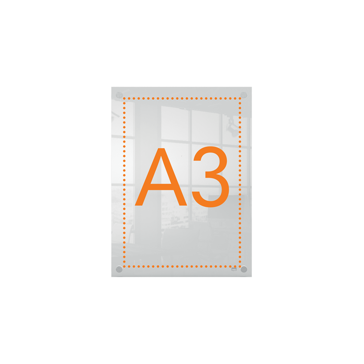 Portaposter acrílico transparente mural a3 nobo 1915590