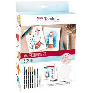 Set watercoloring seaside tombow wcs-sea