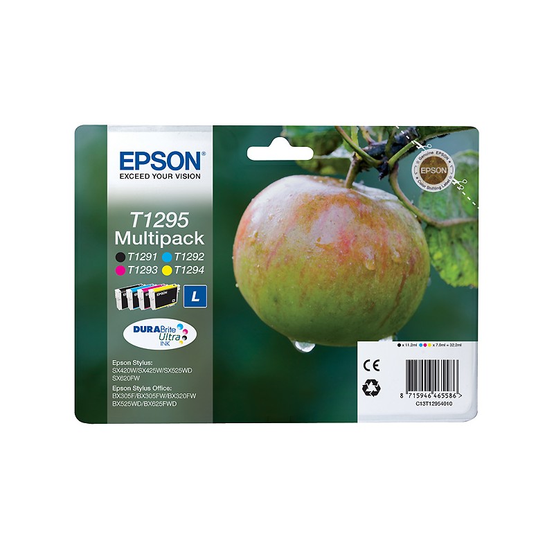 Epson t1295 pack de 4 cartuchos de tinta originales - c13t12954012 Epson t1295 pack de 4 cartuchos de tinta originales - c13t12954012