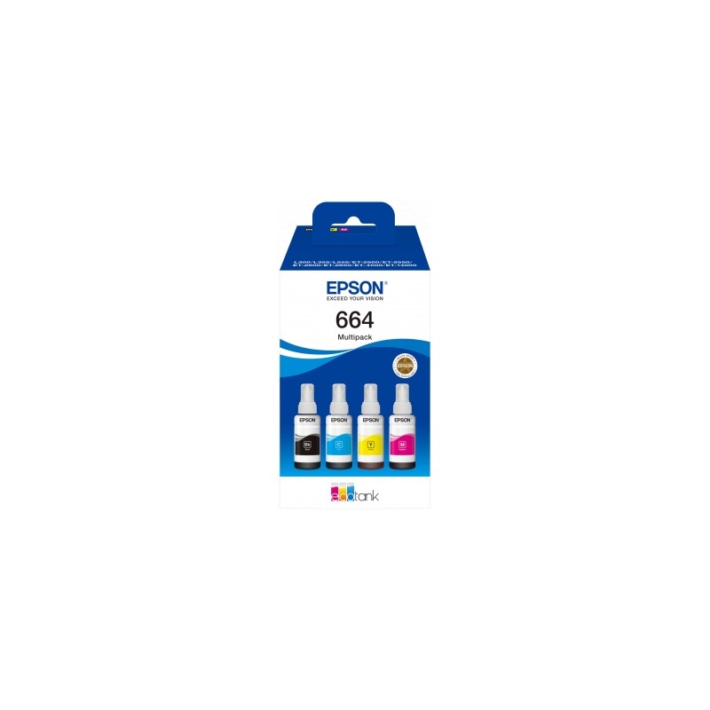 Epson 664 pack de 4 botellas de tinta originales c13t664640 Epson 664 pack de 4 botellas de tinta originales c13t664640