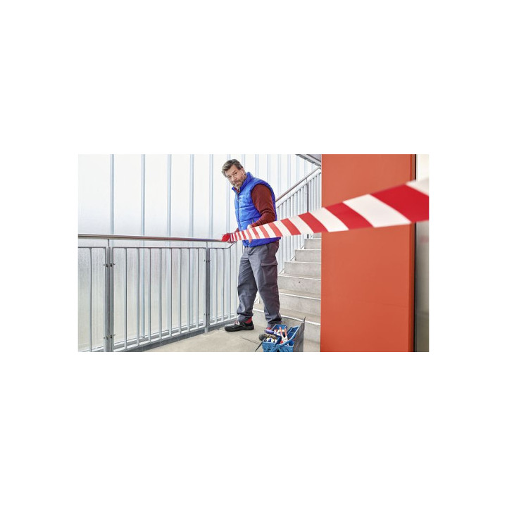 Rollo cinta balizaje no adhesiva roja/blanca tesa 58137-00000-00