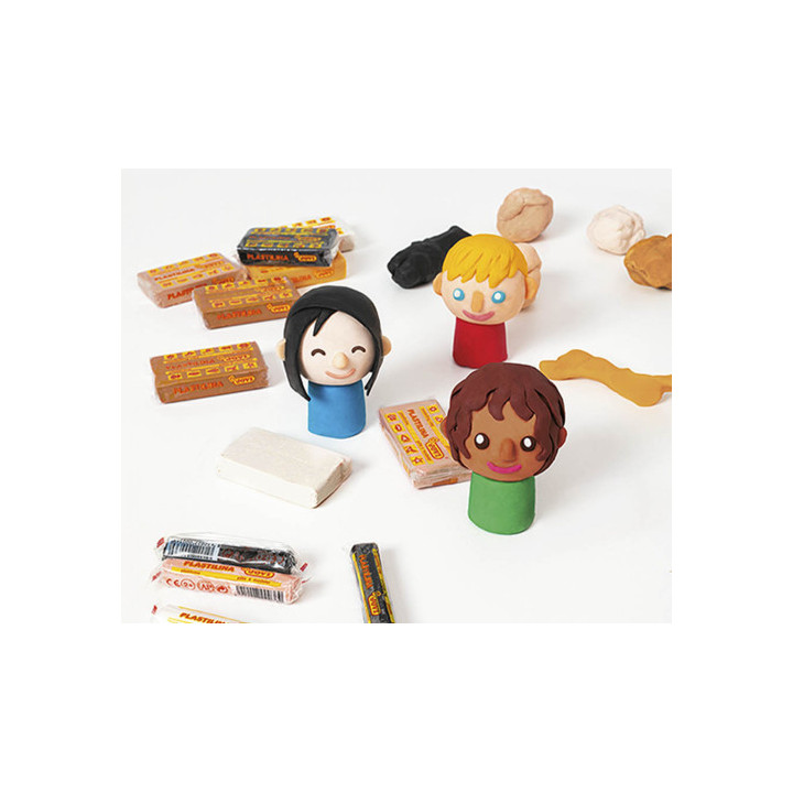 Estuche plastilina 6 barras de 15gr colores surtidos gama multicultural jovi 90/6m
