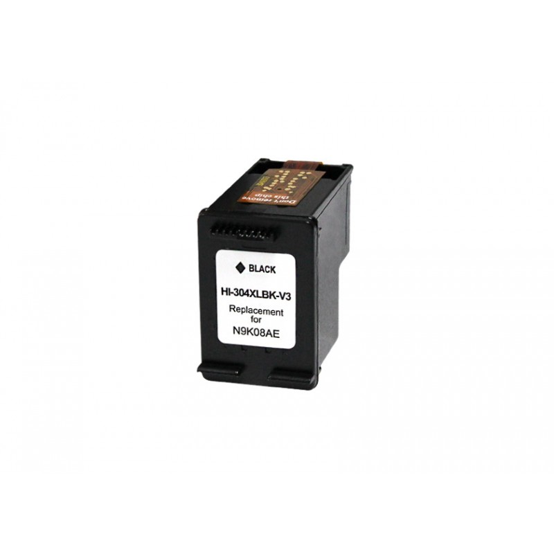 Hp 304xl v3 negro cartucho de tinta remanufacturado - muestra nivel de tinta - reemplaza n9k08ae/n9k06ae Hp 304xl v3 negro cartucho de tinta remanufacturado - muestra nivel de tinta - reemplaza n9k08ae/n9k06ae