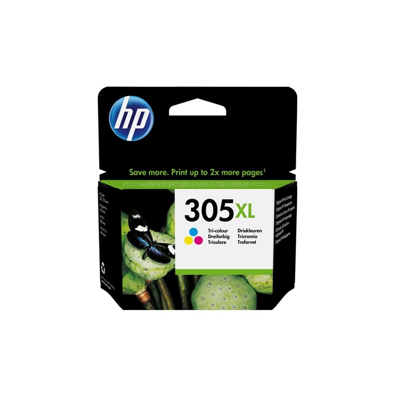 Hp 305xl color cartucho de tinta original - 3ym63ae
