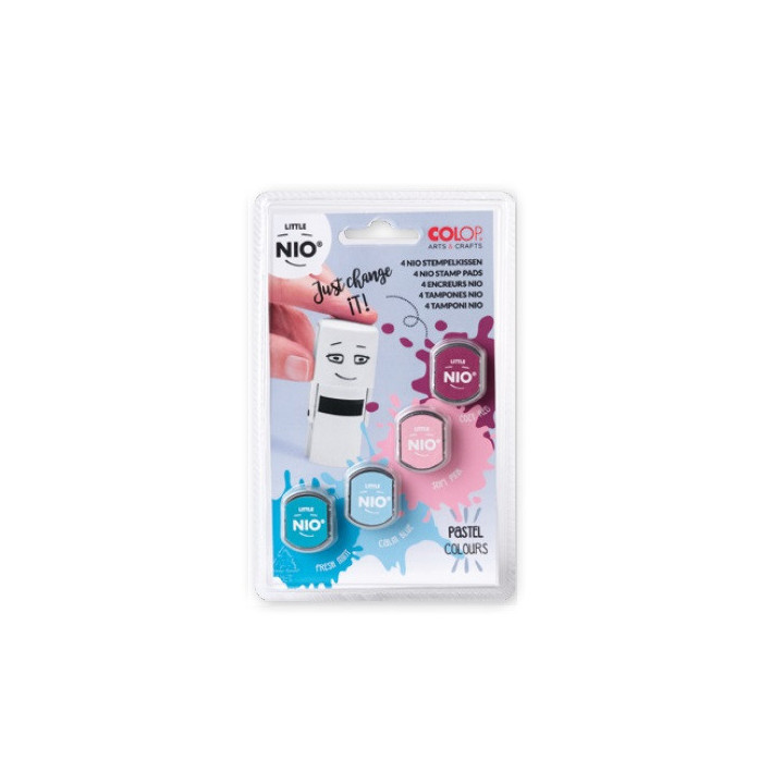 Blister 4 recambios almohadillas little nio 4 colores pastel surtidos colop nil098