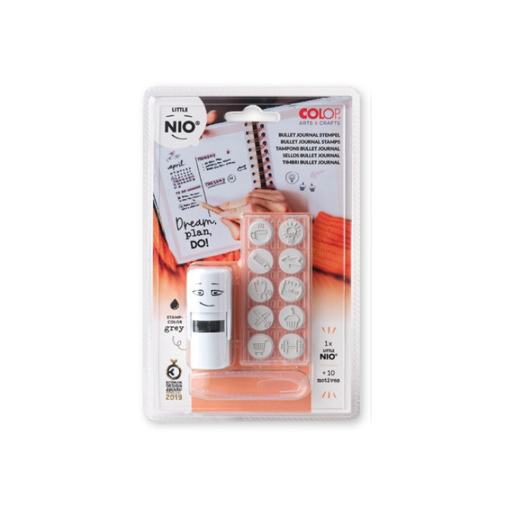 Blister imprentilla little nio 10 pictos temática "decora tu agenda" colop nil005