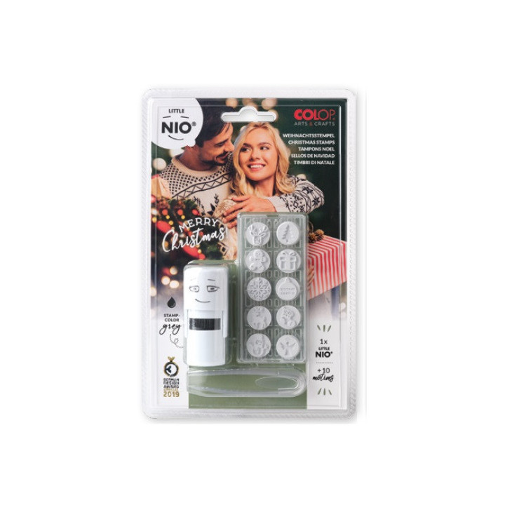 Blister imprentilla little nio 10 pictos temática "navidad" colop nil004