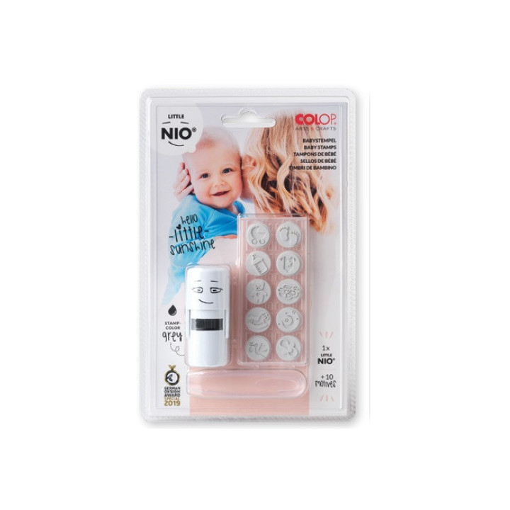 Blister imprentilla little nio 10 pictos temática "bebés" colop nil002