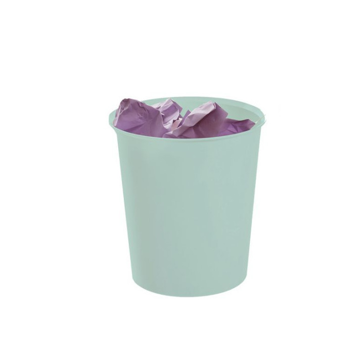 Papelera ecogreen 100% reciclado y reciclable verde pastel 18 litros 290x310 mm archivo 2000 2001 ve ps