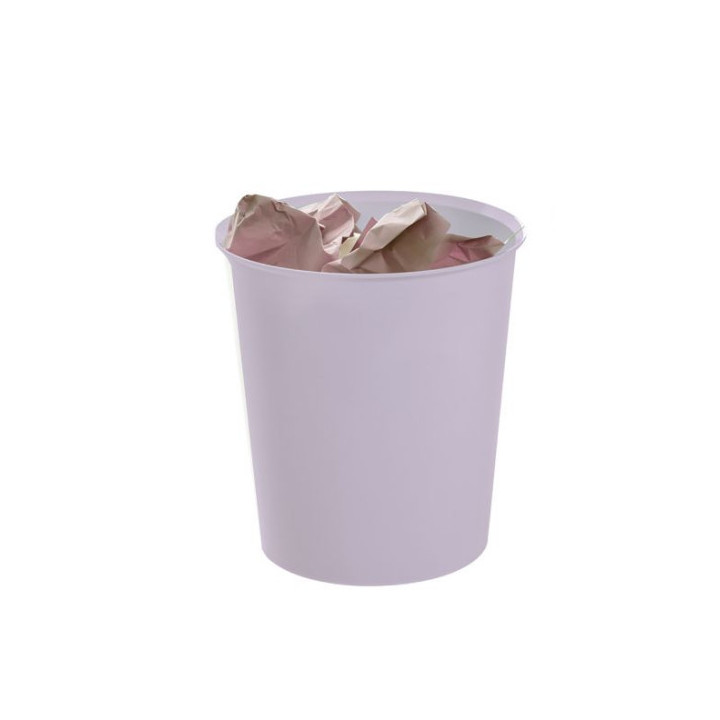 Papelera ecogreen 100% reciclado y reciclable malva pastel 18 litros 290x310 mm archivo 2000 2001 ml ps