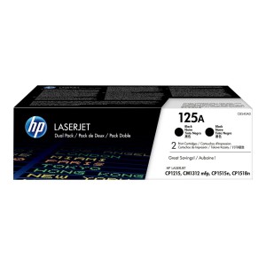 Hp cb540a negro pack de 2 cartuchos de toner originales - 125a