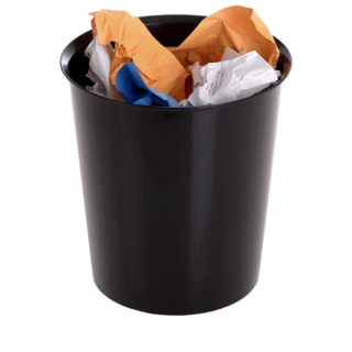 Papelera 18 litros reciclable 290 x 310mm negra archivo 2000 2001 ne