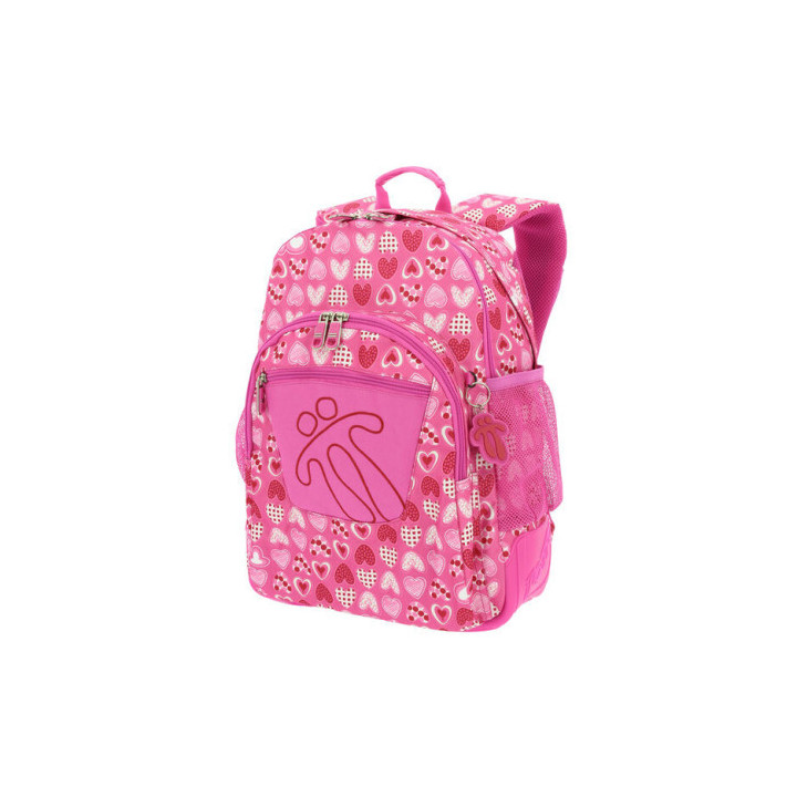 Mochila crayoles refuerzo caucho+bolsillos rosa/corazones totto ma04eco029-1710n-1i3